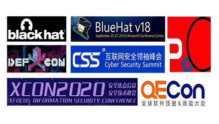 多次在Black Hat、DEF CON、Blue Hat、POC、互联网清静首脑峰会CSS